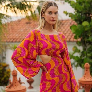 NWT LUDIVINE AMAZONIA FUCHSIA & ORANGE